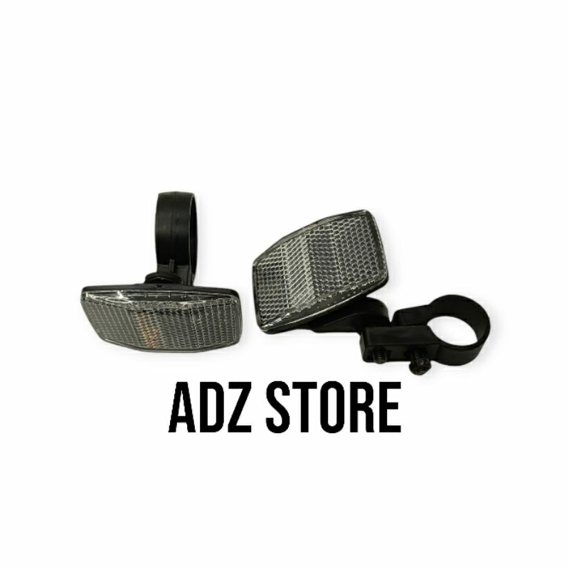 mata kucing putih reflektor reflector depan sepeda