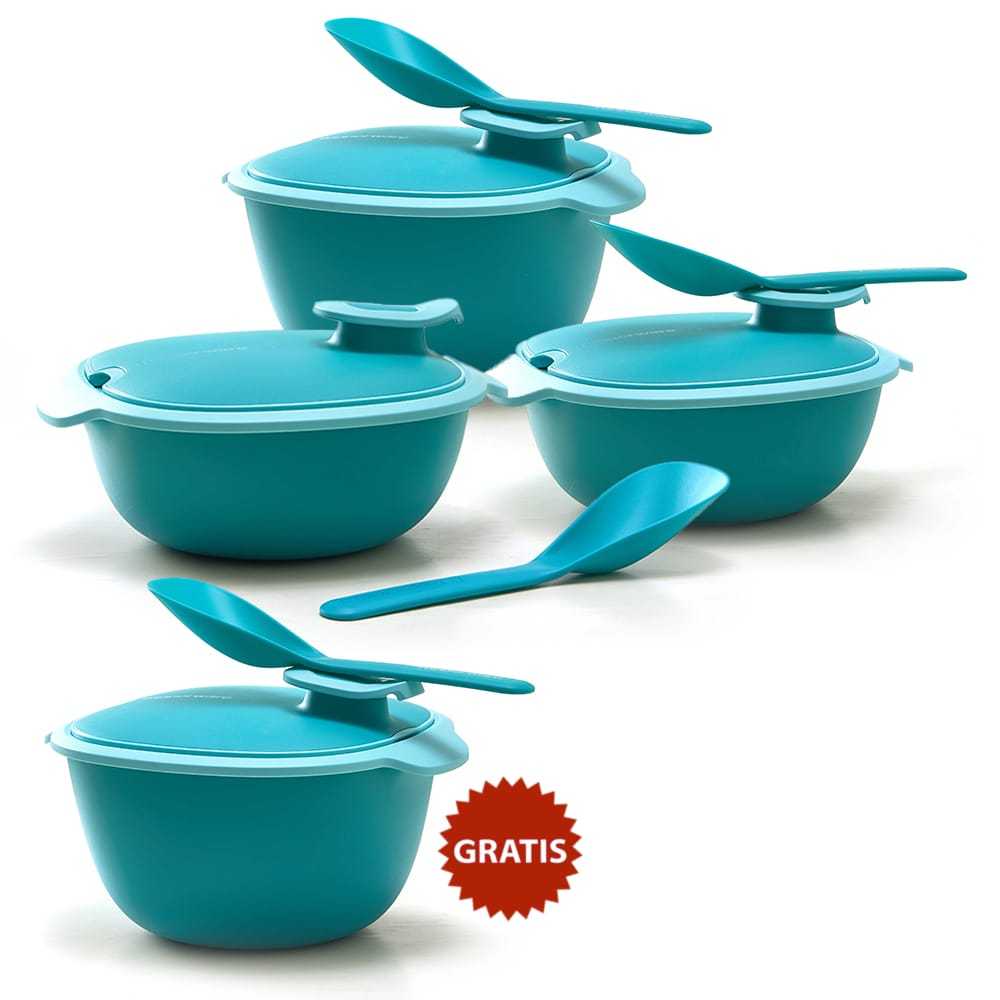 Wadah Penyajian yang menjaga kehangatan - Warmie Tup Tupperware (Dijual 1 set)