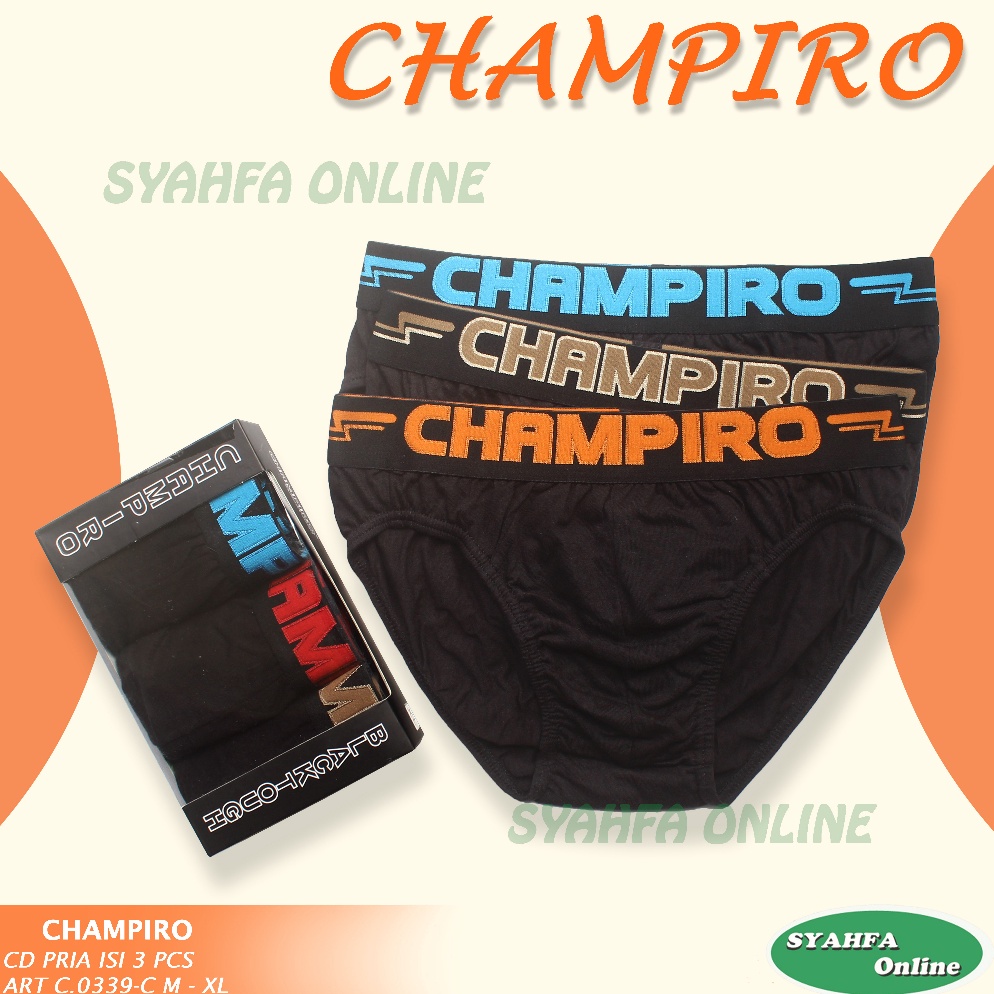 Top Sale.. [ ISI 3 pc ] Champiro / Celana Dalam Pria / Sempak Pria / Cd Champiro / Boxer Pria / Cela