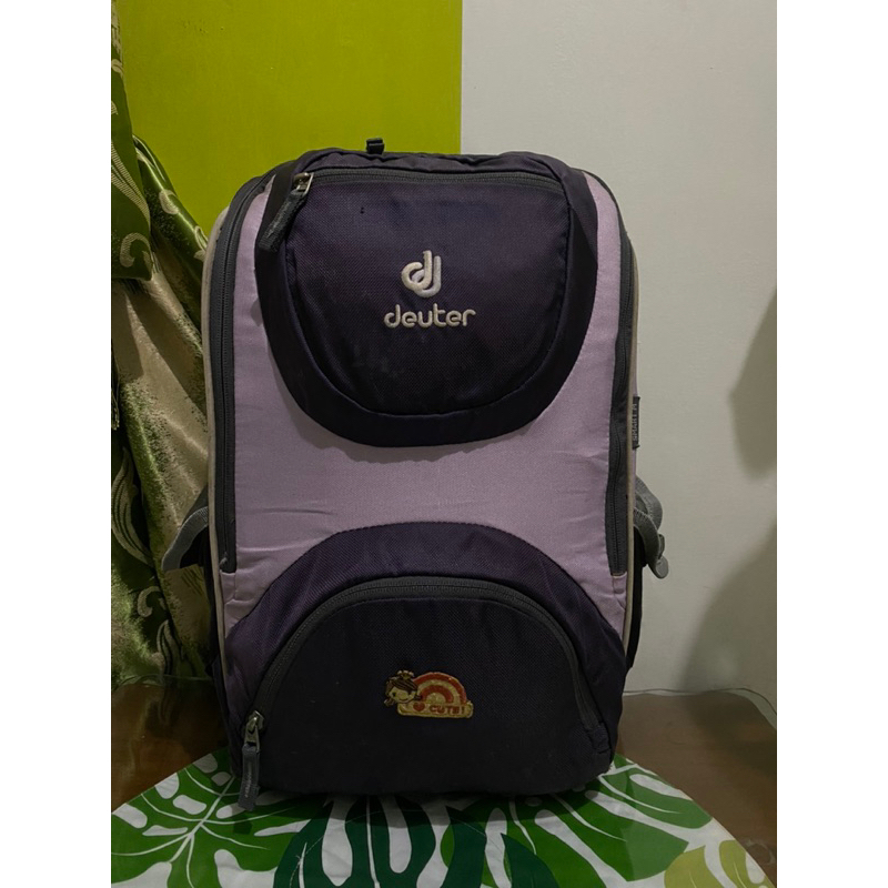 Best seller tas ransel Bagpack by deuter Purple size M preloved keren