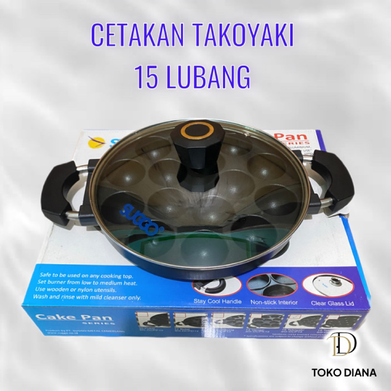 CETAKAN TAKOYAKI/CETAKAN KUE 15 LUBANG SUGGO - CETAKAN SUGGO