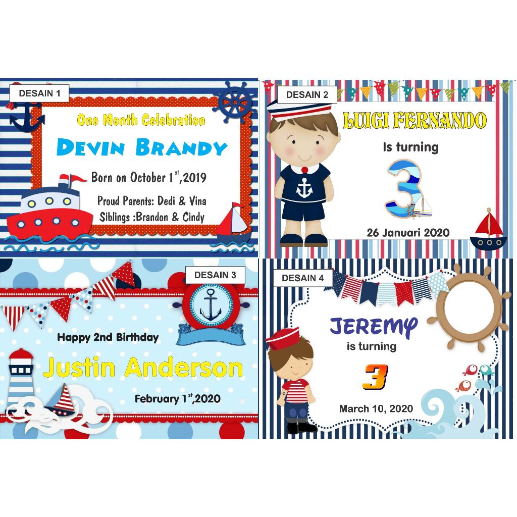 

STIKER LABEL BENTO GOODY BAG MOTIF NAUTICAL