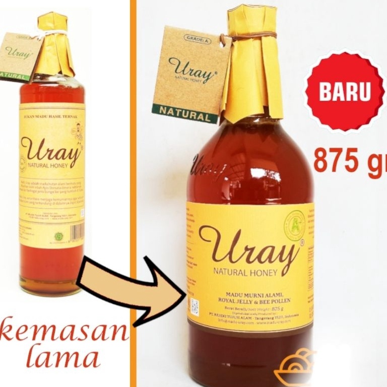 

[✇N70➢] Madu Uray 875gr (640ml) Royal Jelly and Bee Pollen Dus dan Bubblewrap Spesial Murah