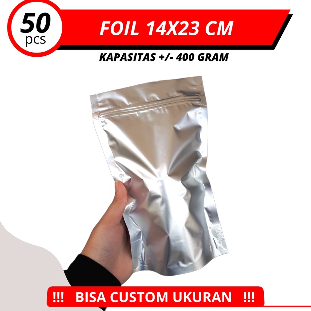 Premium.. KEMASAN FOIL / ALUMUNIUM FOIL BAHAN METALISED / SACHET FOIL 12X16 CM 77