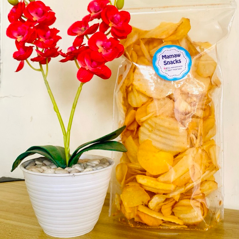 

Snack/Cemilan/Keripik Singkong keju 10k