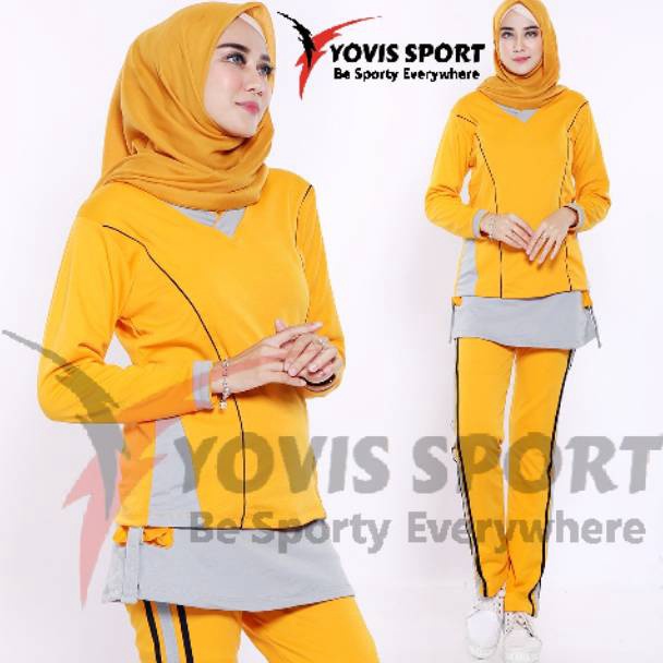 TERLARIS Stelan senam wanita Yovis Sport /baju senam /celana senam