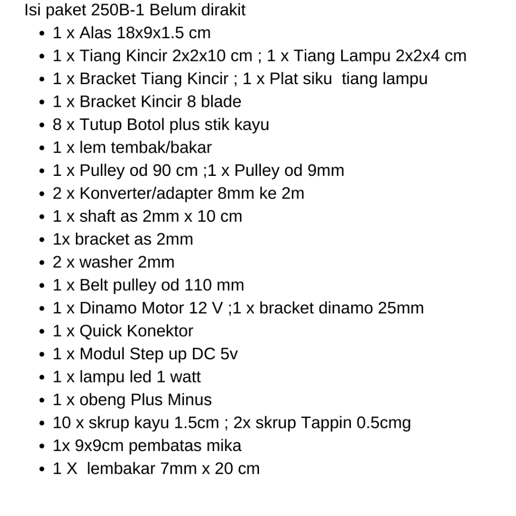 Maskuubin Kit Edukasi Sains & Stem Mini Generator Turbin Air (Water Turbine Kincir Air Plta