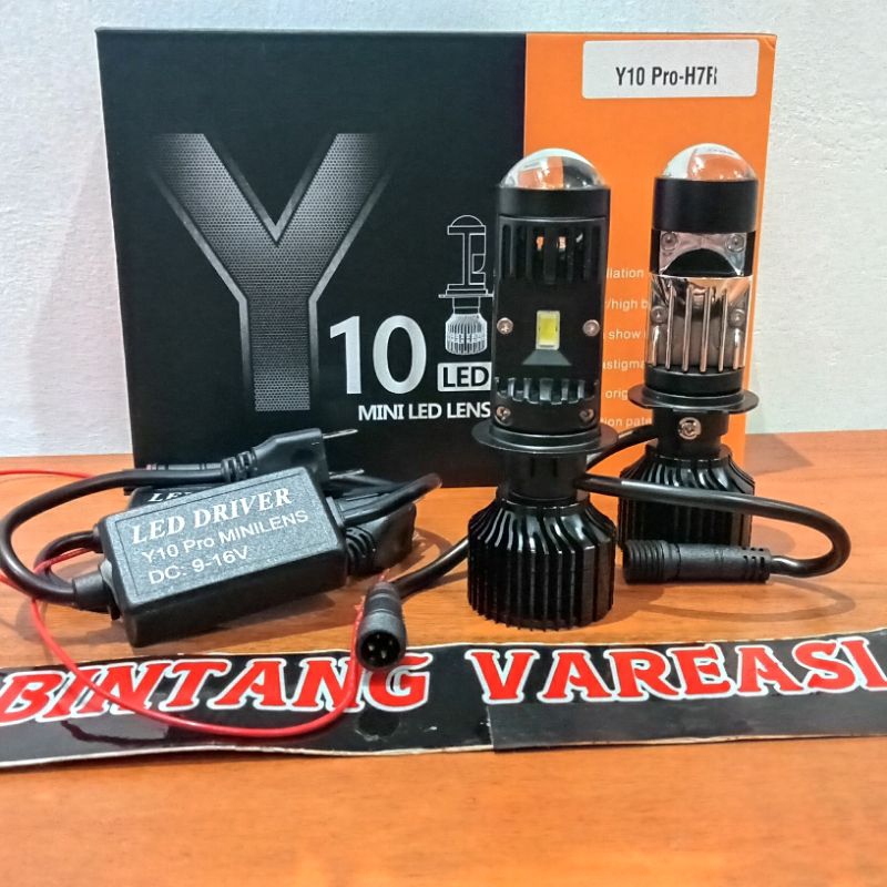 LAMPU LED HEDLAMP MINI Y10 PROJECTOR DOUBLE BEAM H4 H7