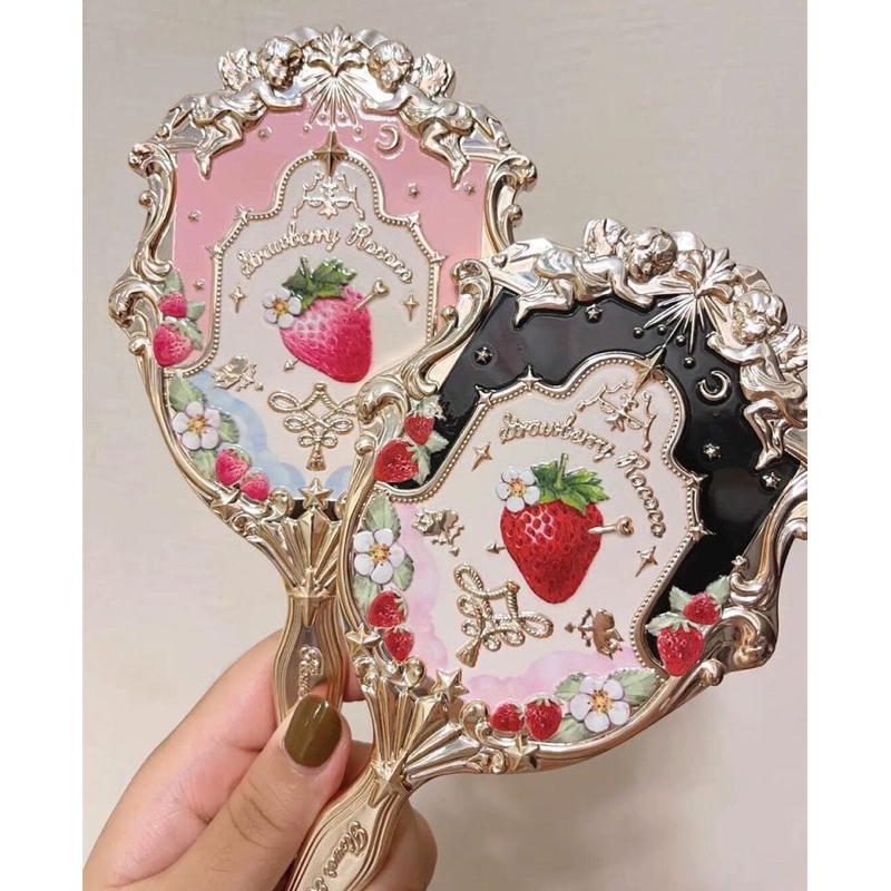 Flower Knows Strawberry Rococo Series Hand Mirror | CERMIN FLOWER KNOWS VIRAL AESTHETHIC
