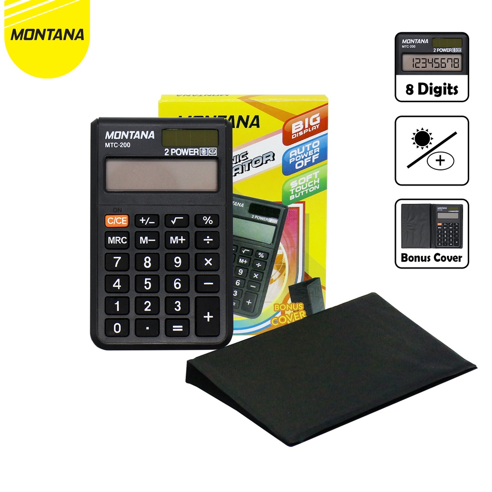 

Model Terkini❄ MONTANA Calculator / Kalkulator Montana MTC 200 / 8 Digits 44
