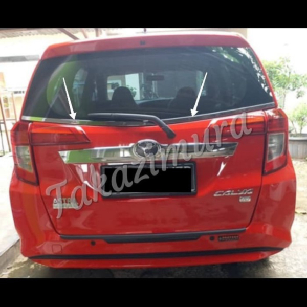Lis list pintu kaca belakang chrome mobil Sigra 2016 - 2022 - BELAKANG SIGRA NEW