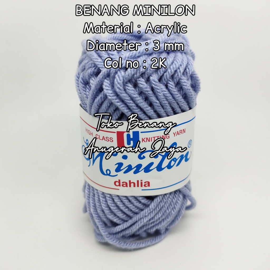Benang Rajut Karpet / Benang Wol Besar / Benang Rajut Minilon no 2K