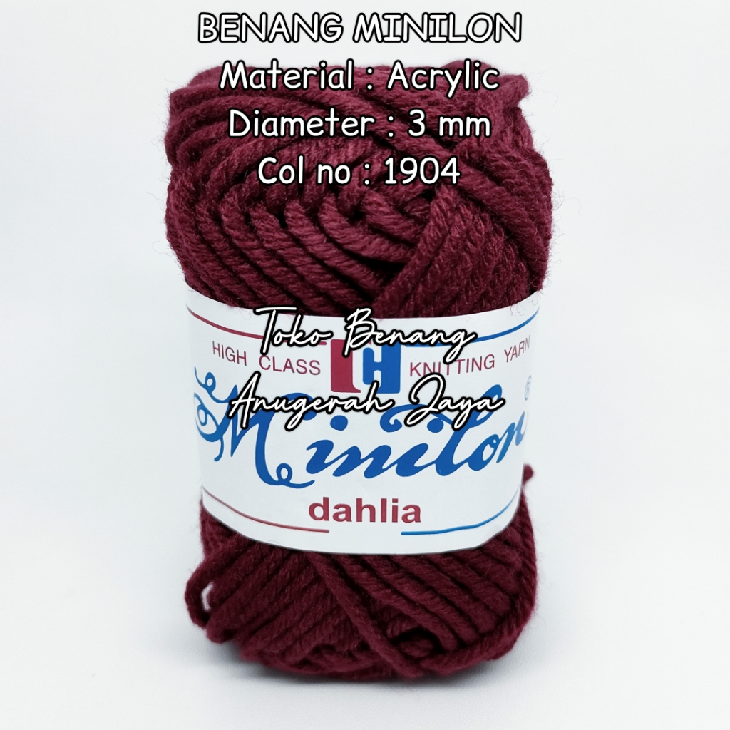 Benang Rajut Karpet / Benang Wol Besar / Benang Rajut Minilon no 1904