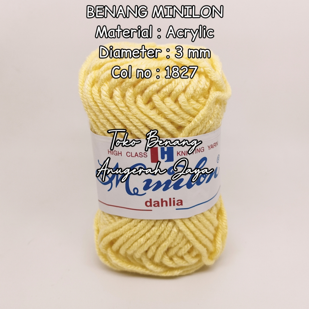 Benang Rajut Karpet / Benang Wol Besar / Benang Rajut Minilon no 1827