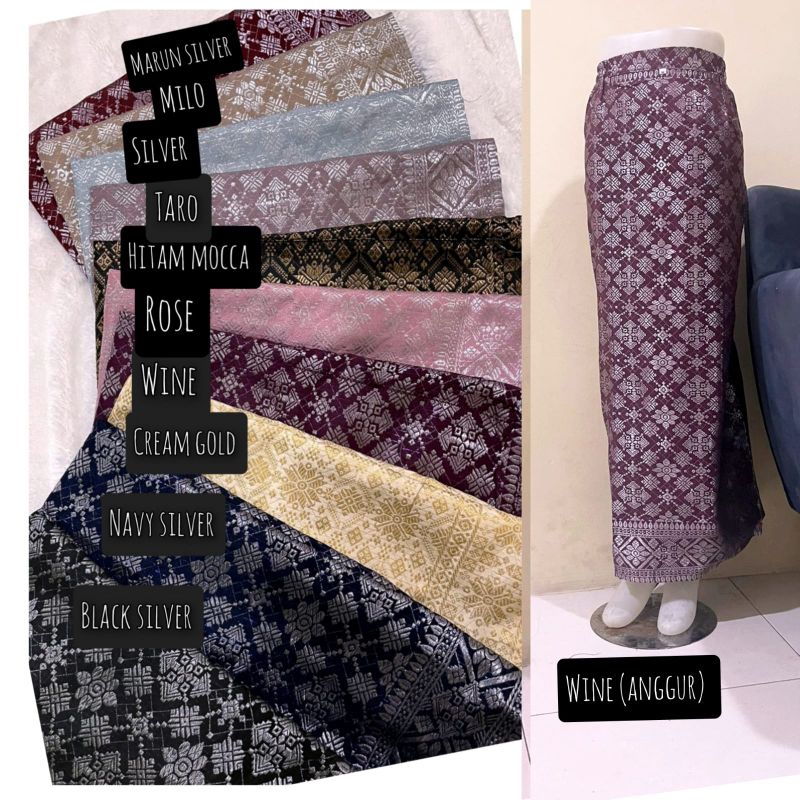 Bergaransi Songket Span / Rok Span.Songket Jadi / Rok Songket Jadi /Bawahan Kebaya / Kain Sarung