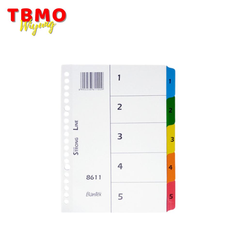 

TBMO Bantex Strongline Indexes A5 5 Pages (1-5 index) 20 holes 8611 00