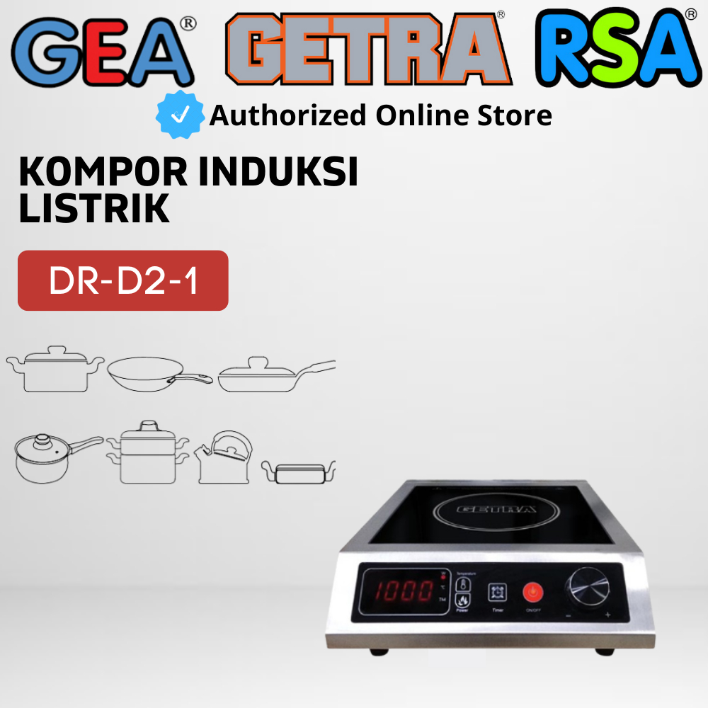 Induction Cooker / Kompor Induksi Elektrik Komersial  GETRA DR-D2-1