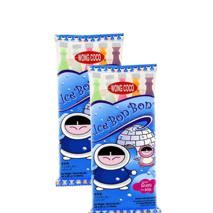 

[☛G86(] Wong Coco Ice Bon-Bon Es Batang Aneka 2 x 5x80gr Terhitz