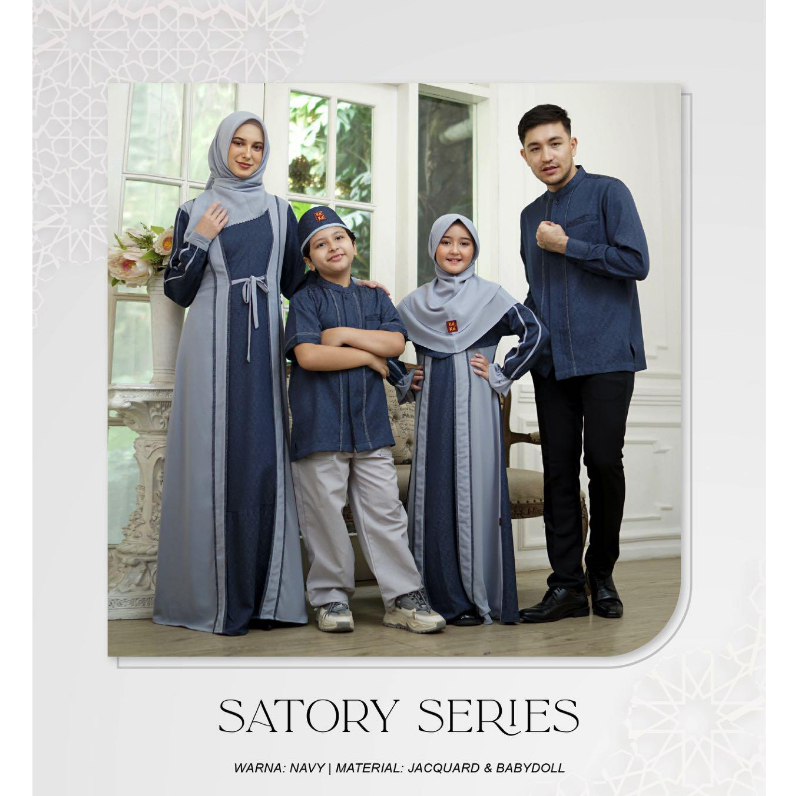 Sarimbit Satory Series - Navy  by Keke / Sarimbit Keluarga Terbaru 2024 / Baju Sarimbit Keluarga / B