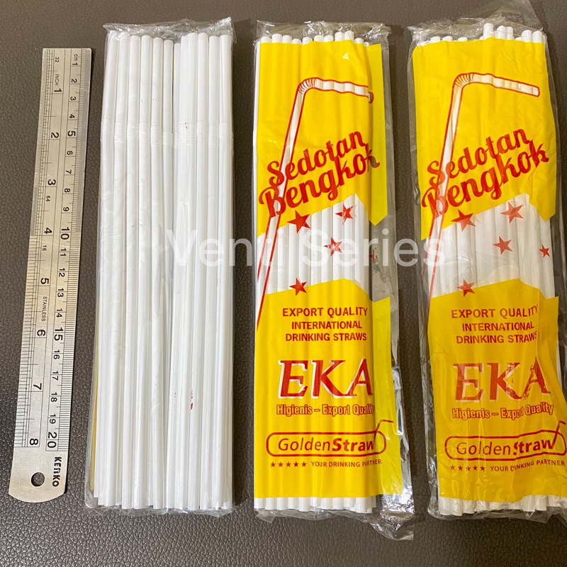 Sedotan Tekuk / Sedotan Bengkok Plastik