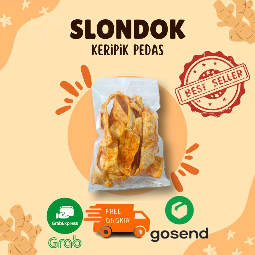 

Keripik slondok - Keripik slondok gurih pedas Snack Bandung