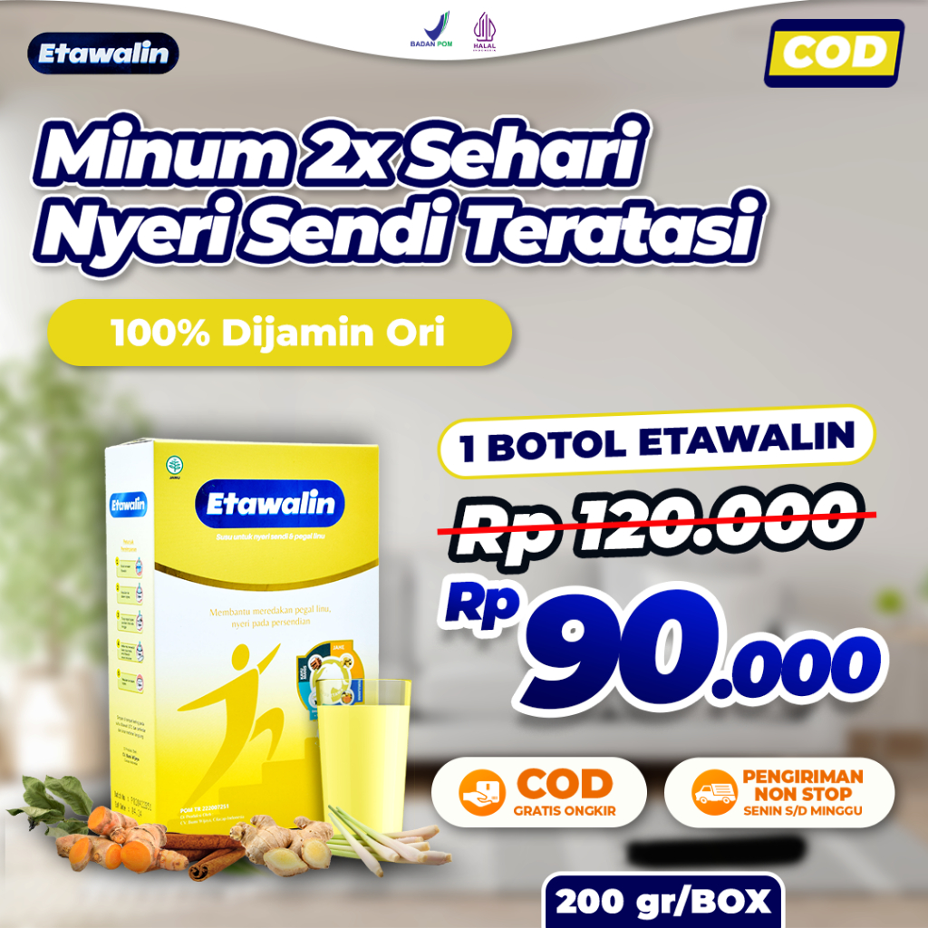 

ETAWALIN - Susu Kambing Etawa Murni Bantu Atasi Osteoporosis Tingkatkan Kepadatan Tulang Sendi Anti Asam Urat 200gr