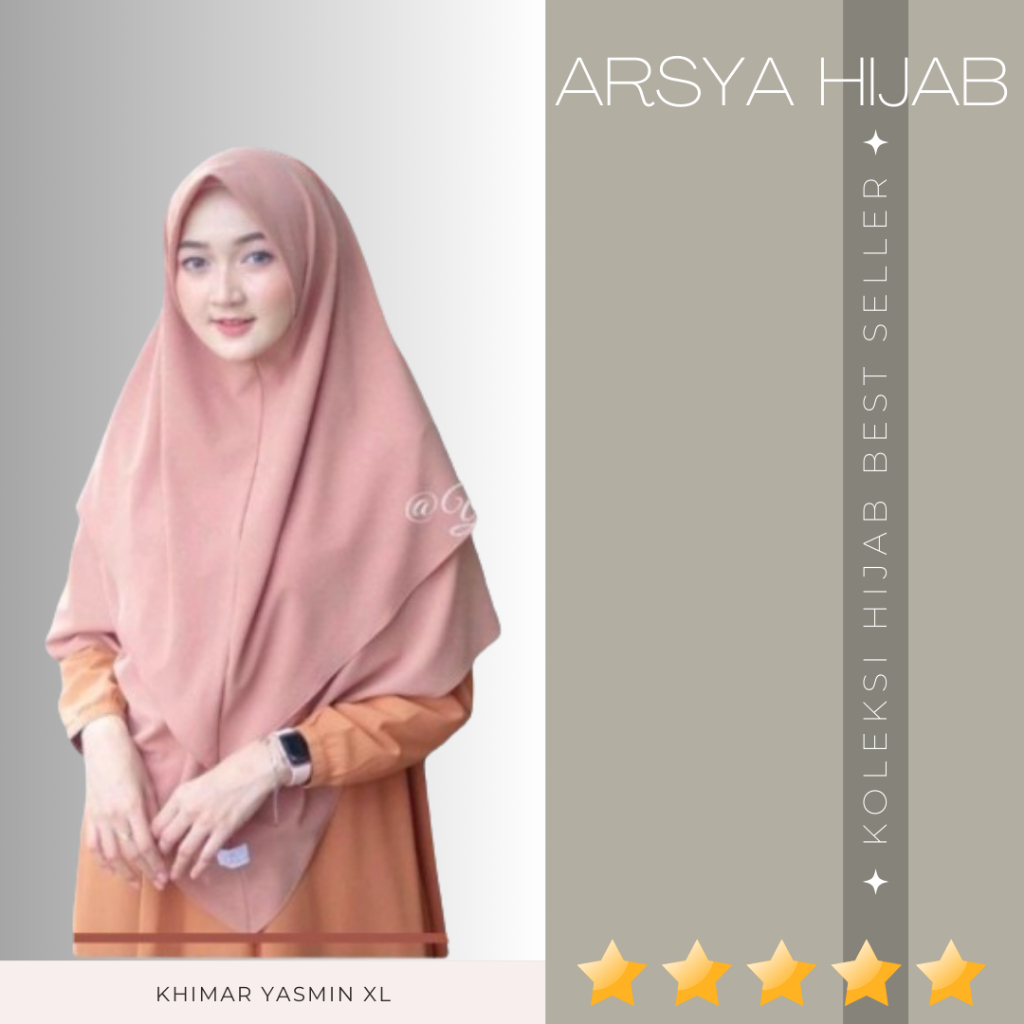 Arsya Hijab hijab Instan Jilbab Segiempat Khimar Jumbo Jilbab Langsung Jilbab 2 Layer Jilbab Yasmin 