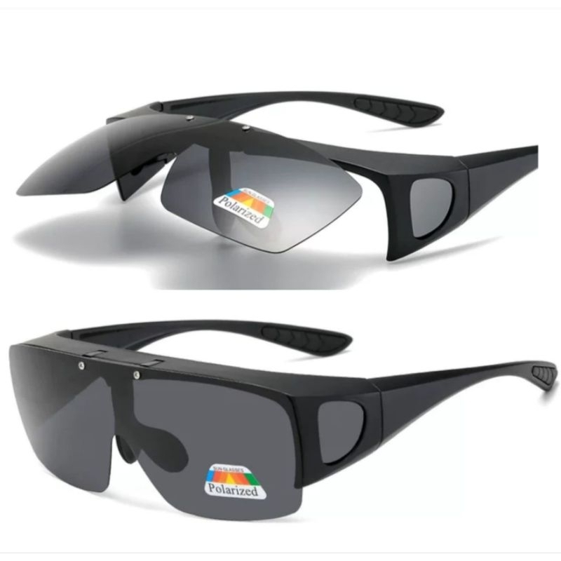 Kacamata Polarized UV400 Flip Kaca Mata Sunglasses Sport Pria Wanita