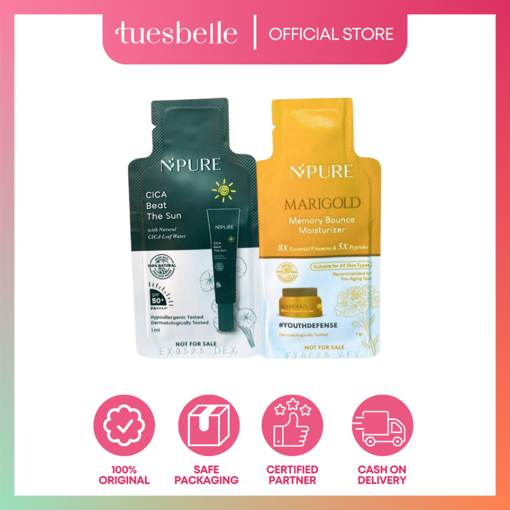 Tuesbelle - (FREE PRODUCT) NPURE Cica Beat The Sun Sachet/ Marigold Moisturizer Sachet - 1Ml
