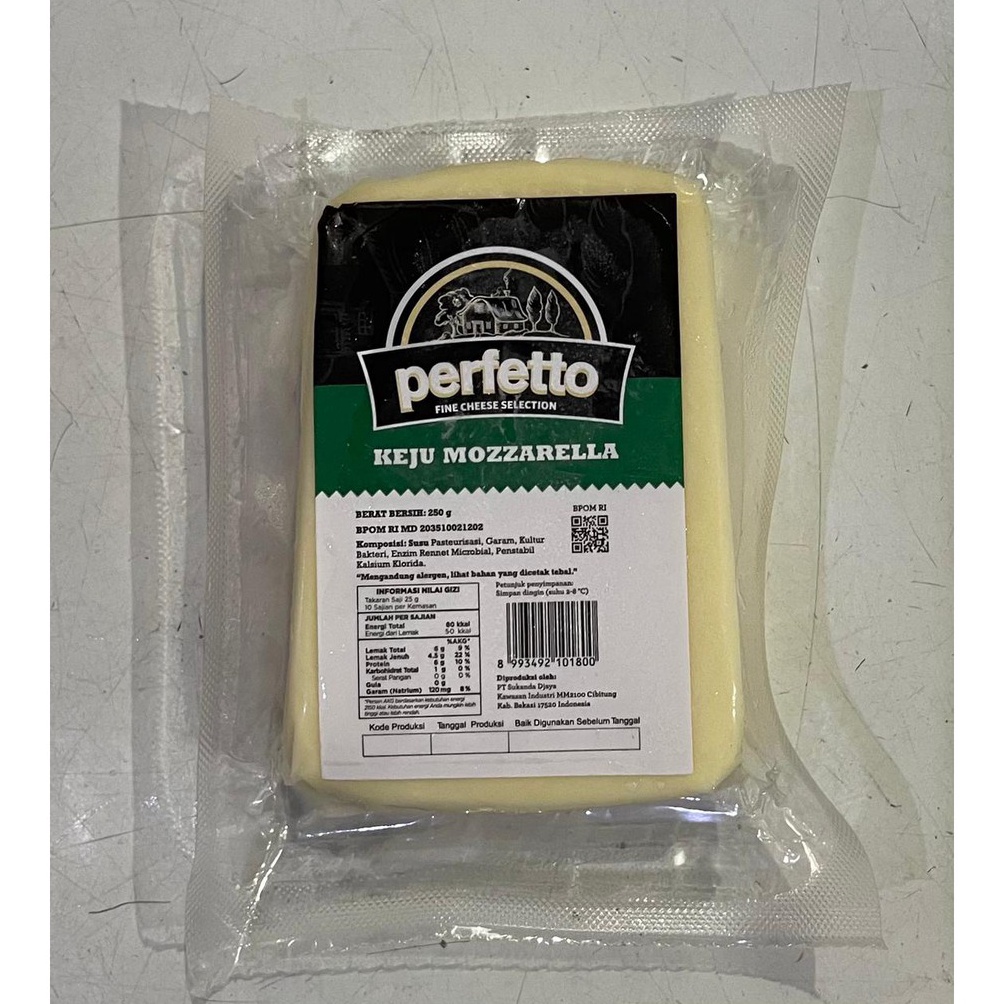 

34 Keju Mozarella Cheese Perfetto 250gr Gosend/Grab Onlyy! !!- Model #Terbaru ▽