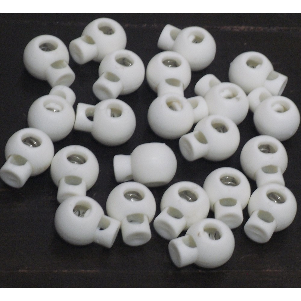 stopper bulat putih tali jaket strap mask radio jacket masker celana konveksi kur stoper serut tas r