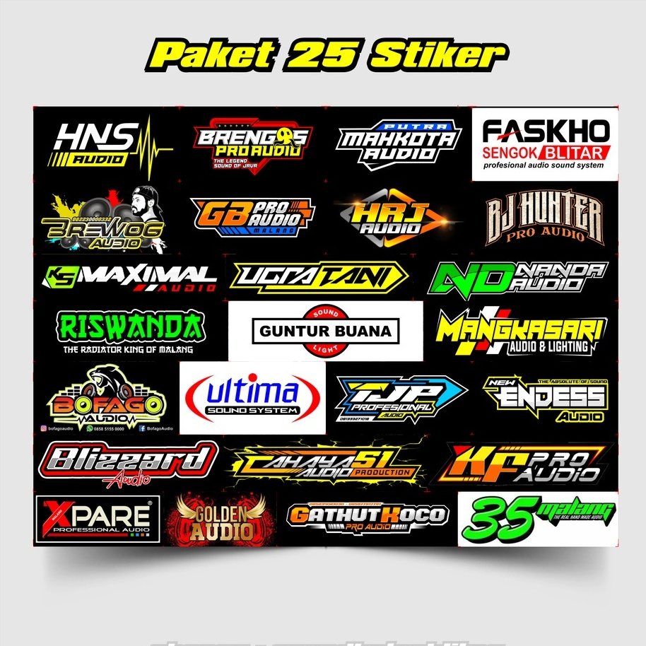 

✅Stiker Sound System - Isi 25 Brewog Brengos k5 maximal HRJ Riswanda