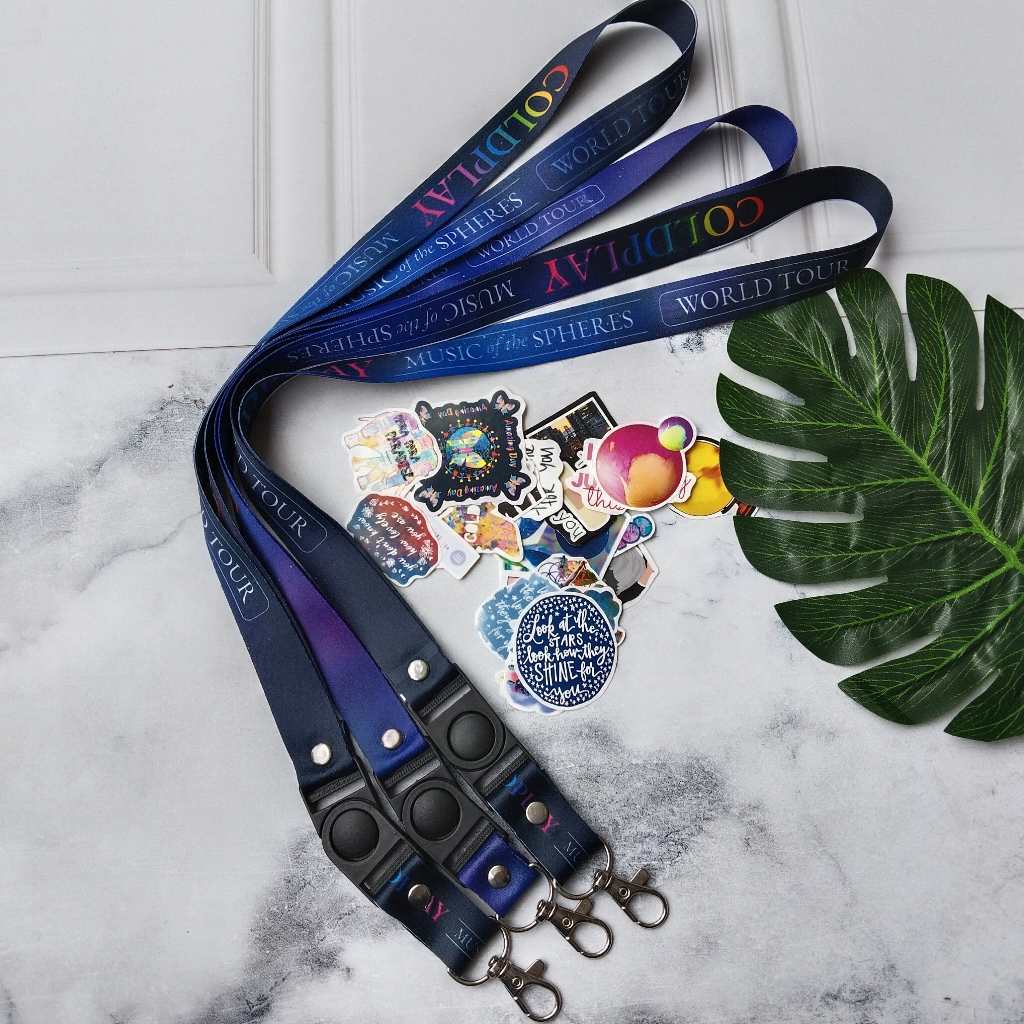 Lanyard Printing COLDPLAY Free Sticker set