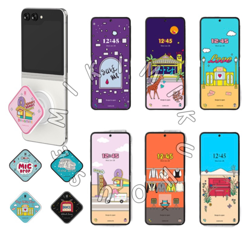 OFFICIAL BTS NFC GRIPTOK THEME WALLPAPER MUSIC BTS GALAXY Z FLIP 5 Z FLIP 4 SAMSUNG S22 S23 SERIES F