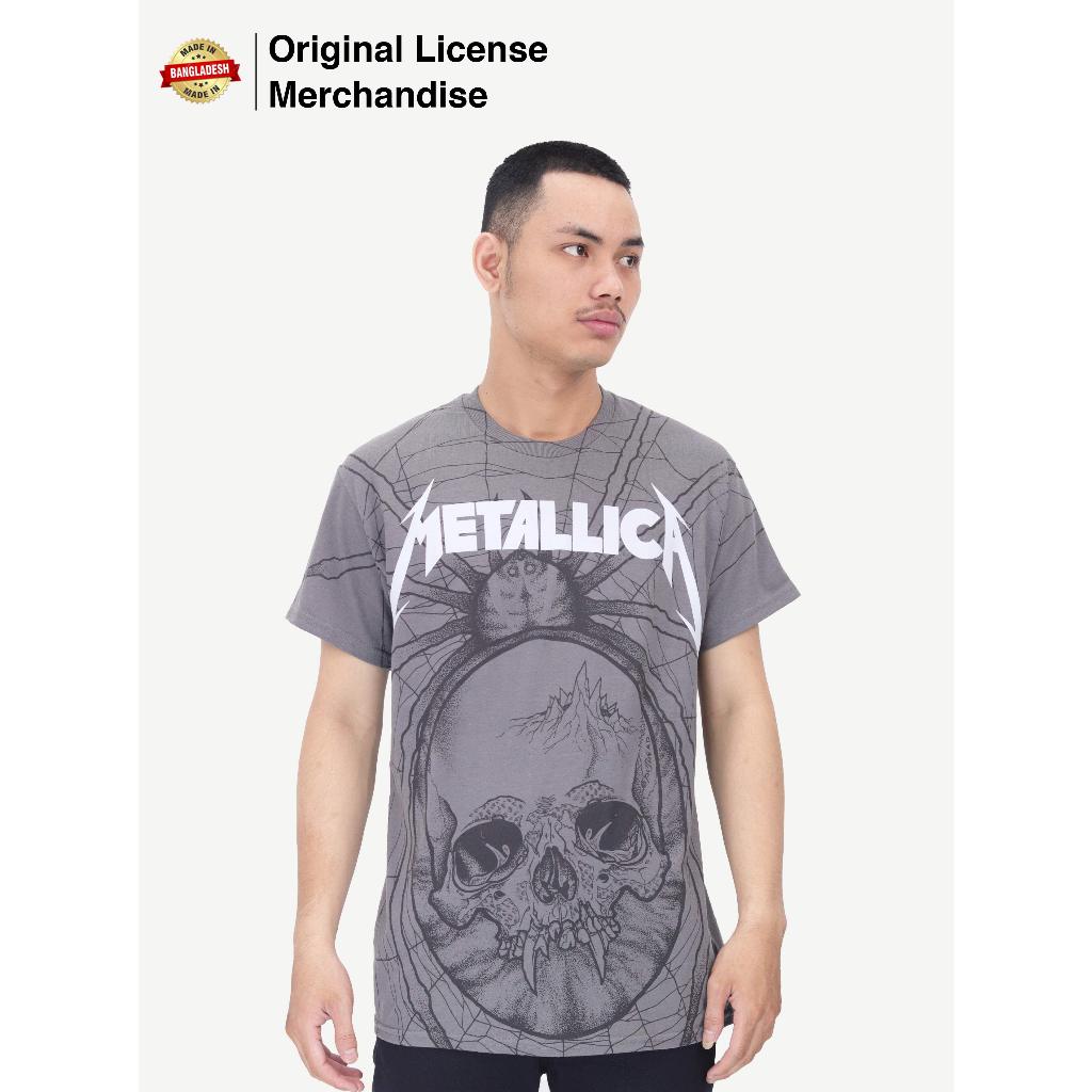 Kaos Baju Tshirt Full Print Tie Dye Katun Premium Pria Unisex Dewasa Band METALLICA Original Spider 