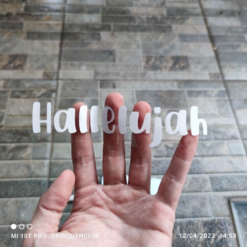 

Stiker Haleluya Aleluya Hallelujah Alleluya Puji Tuhan Mazmur kristen katolik alkitab