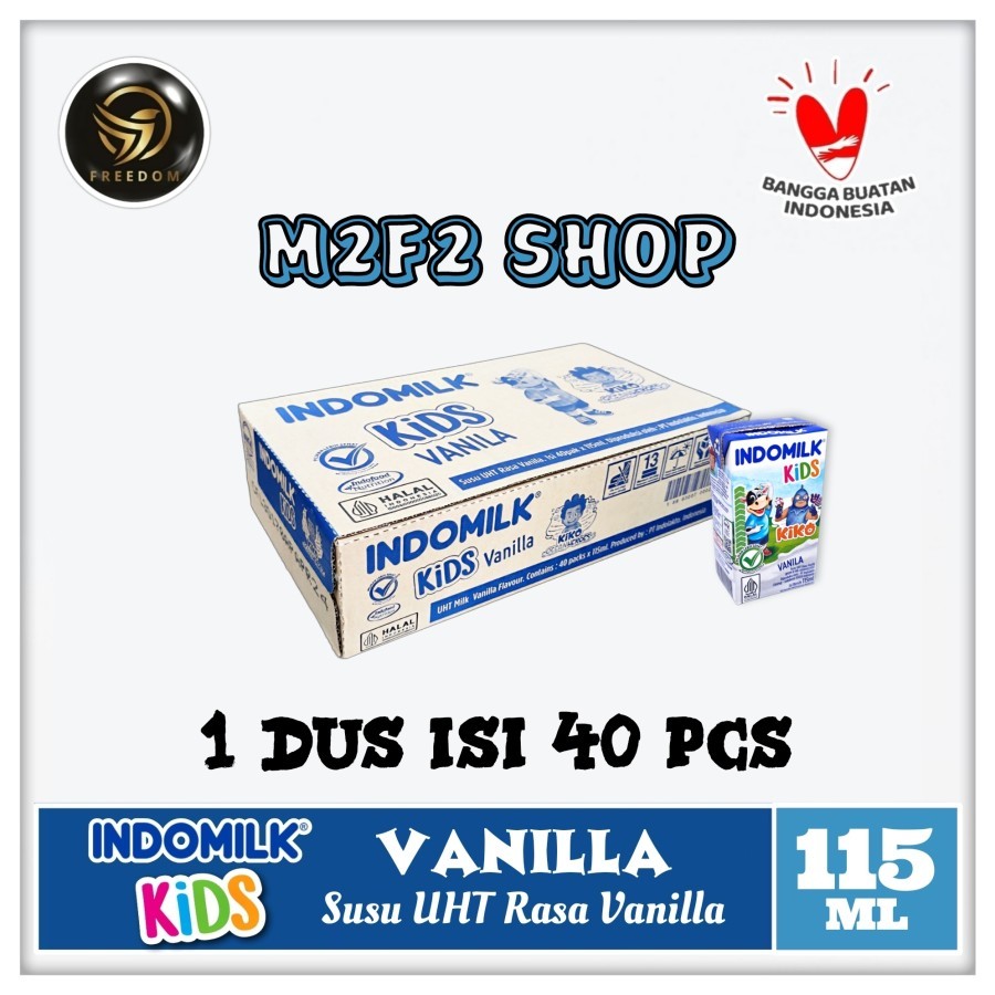 

Susu Indomilk Kids Kotak UHT Rasa Vanila | Vanilla - 115 ml (Kemasan Karton)
