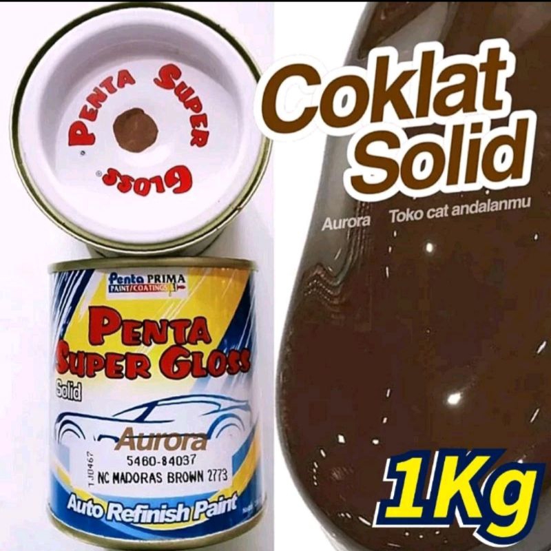 Penta Super Gloss Madoras Brown 1kg cat coklat solid
