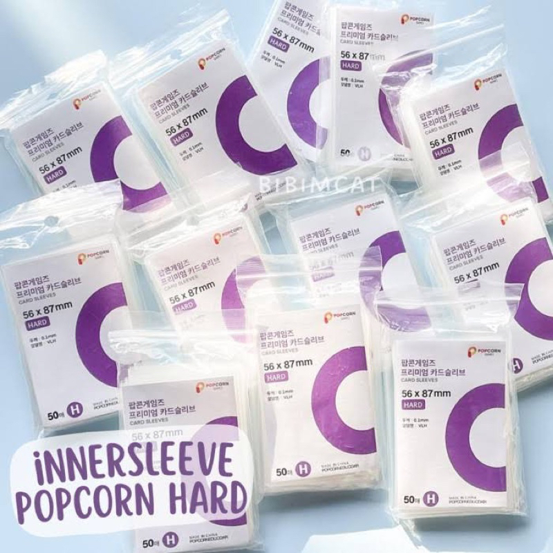 [50Pcs] Inner Sleeve 56 X 87 Mm Popcorn Hard Inner Sleeve Photocard Poca Inner Termurah Seindonesia 