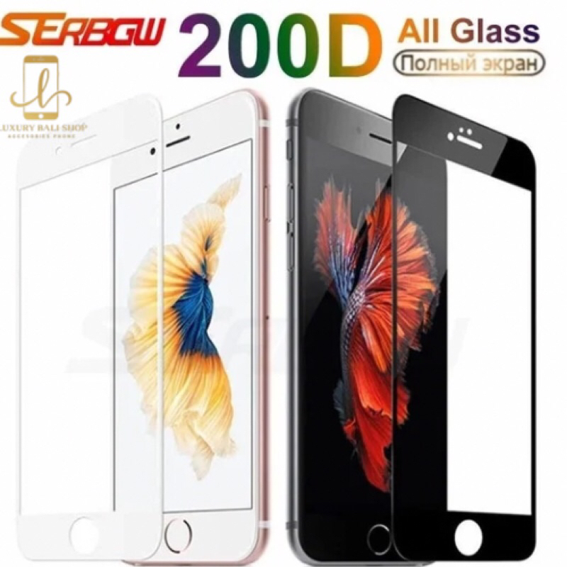 TEMPERED GLASS FULL IPHONE 6/6s/6+/6s+/7/8/7+/8+ ANTI GORES FULL LAYAR