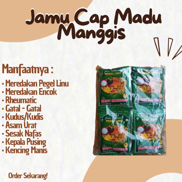 

[Produk KT40] Jamu Cap Madu Manggis • Jamu Pegel Linu (12 PCS) 67