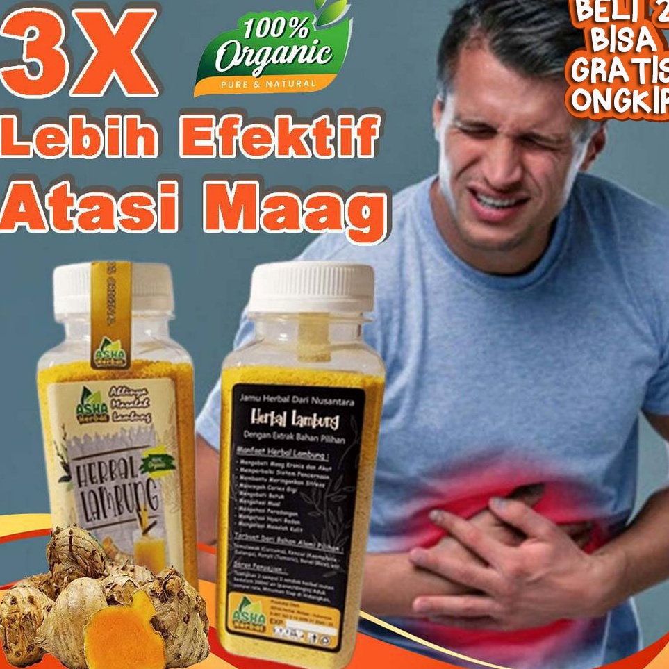 

[KODE MQGEO] Jamu Biang Kunyit Temulawak Kencur Kunyit Bubuk Instan Herbal Maag Asam Lambung GERD Asli 100% Original