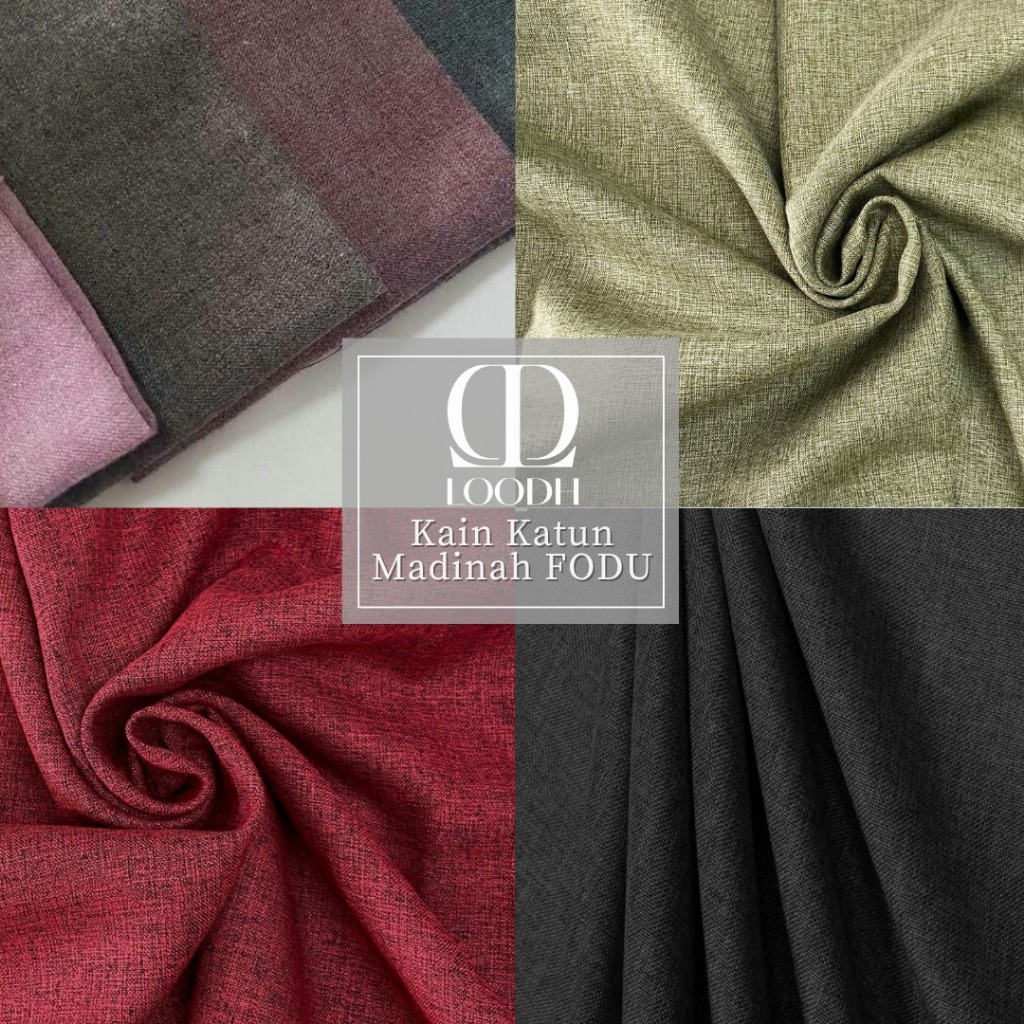 Kain Katun Madinah Fodu Kain Meteran Kain Katun Kain Polos Bahan Gamis, Tunik, Kemeja