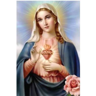 Hiasan Dinding Gambar Bunda Maria Hati Kudus