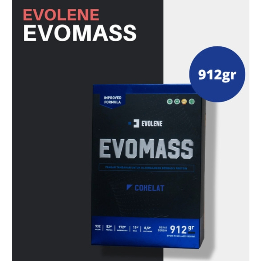 EVOLENE Evomass 2Lbs 912Gr All Varian ~ Suplemen Fitness Gym..untuk Meningkatkan Massa Otot dan Bera