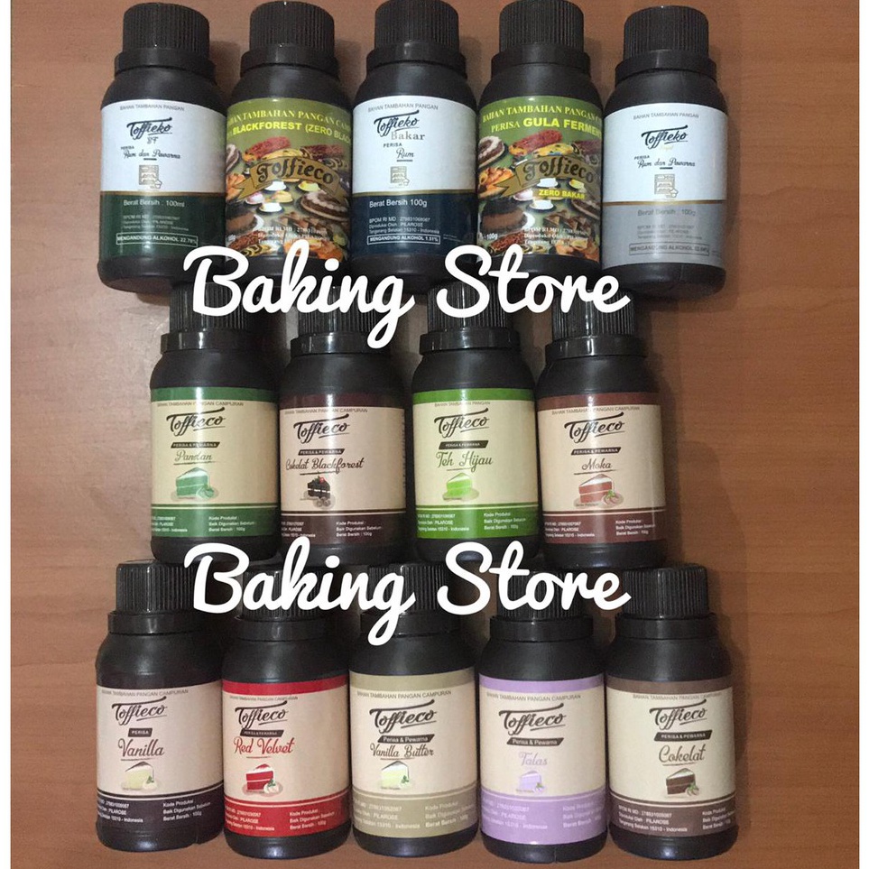 

[KODE YER0K] Toffieco Pasta Makanan Rhum Bakar / Zero Bakar / Black Forest / Semprot / dll 100gr