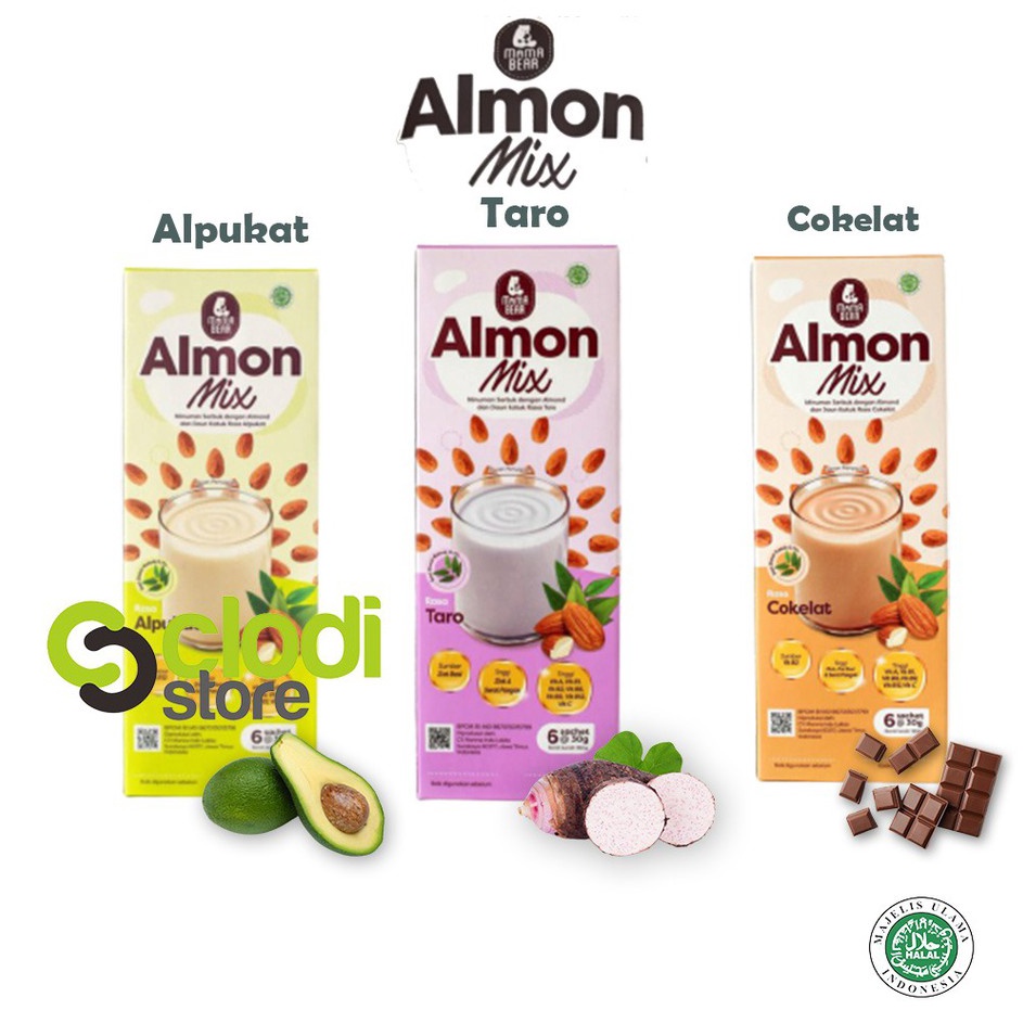 [KODE MAEUO] MamaBear Almon Mix Susu Almond + katuk ASI Booster pelancar asi Asi Booster penambah as
