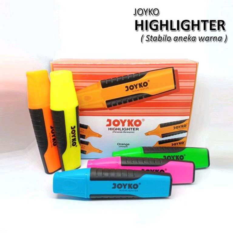 

Terk!!ni Stabilo Joyko Highlighter ( 1pak/10pcs ) Buy Again