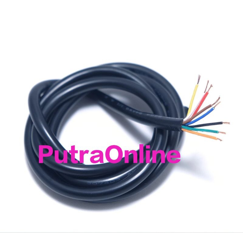 Kabel Awg 24 8 jalur jual per/ 5meter - Kabel Awg 24 isi 8 Serabut Tembaga