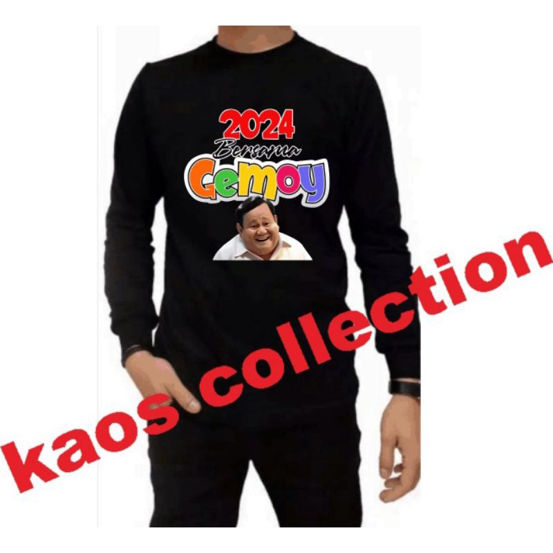Kaos Lengan Panjang Presiden Gemoy 2024 calon CapRES gemoy parah couy